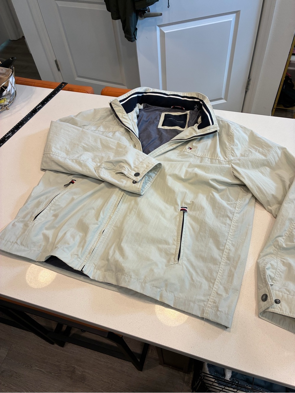 Tommy Hilfiger Jacket With Big Logo on Back Of Collar